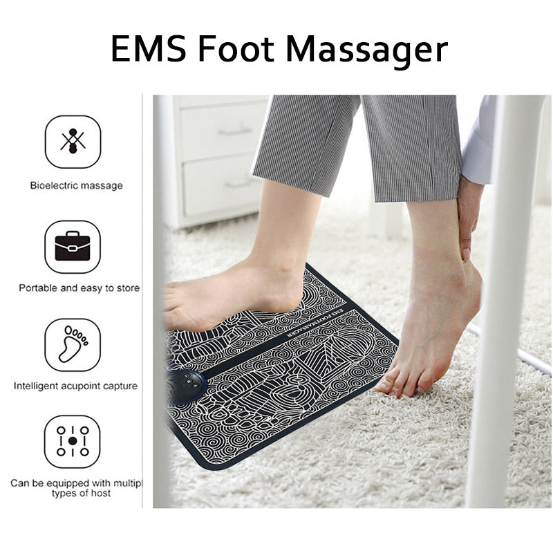 EMS Foot Massager Mat Massageador Pes Muscular Electric EMS Health Care Relaxation Terapia Fisica Massage Salud - Trendy Crate Pk