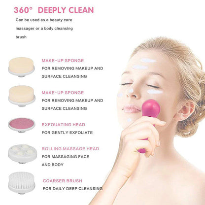 5 in 1 - Facial Electric Cleanser & Massager - Trendy Crate Pk