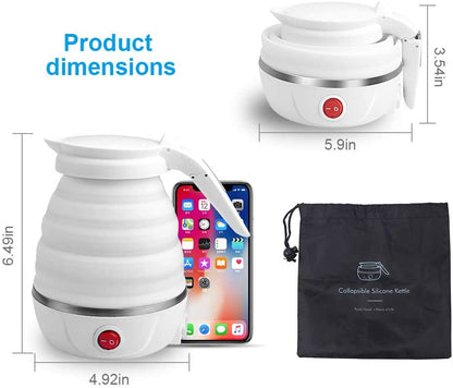 600ML Foldable Kettle - Food Grade Silicone Material, Electrical Operated - Trendy Crate Pk