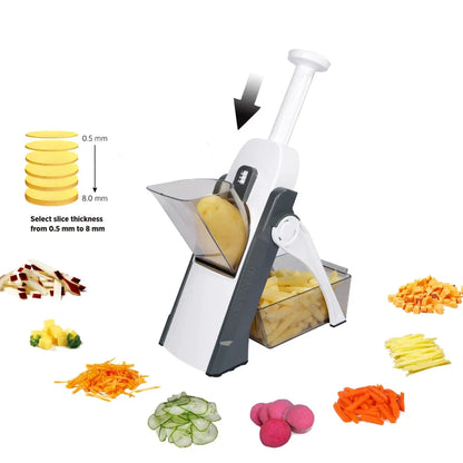 Multifunctional Vegetable Chopper Potato Slicer Food Shredder Fruit Grater Cutting Manual Carrot Veggie Cutter for Kitchen Tool - Trendy Crate Pk