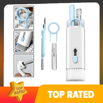 7 in 1 Computer Keyboard Cleaner Brush Kit Earphone Cleaning Pen For Headset iPad Phone Cleaning Tools Cleaner Keycap Puller Kit - Trendy Crate Pk