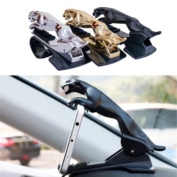 Cool Jaguar Cheetah HUD Car Phone Holder Leopard Cell Phone GPS Stand 360 Degree Mount Adjustable Clip Holder Accessories - Trendy Crate Pk