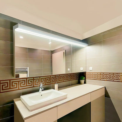 Versace – 10Pc Acrylic with Adhesive Wall Decor Sticker Mirror for Living Room Bedroom Edge Strip Corner Line Wall Decor Home Office Decor - Trendy Crate Pk