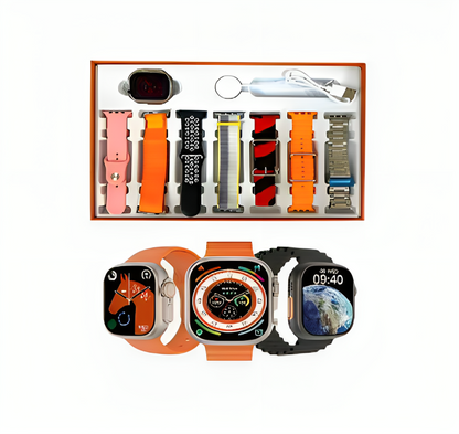 7in1 Ultra Smart Watch With 7 Straps - Trendy Crate Pk
