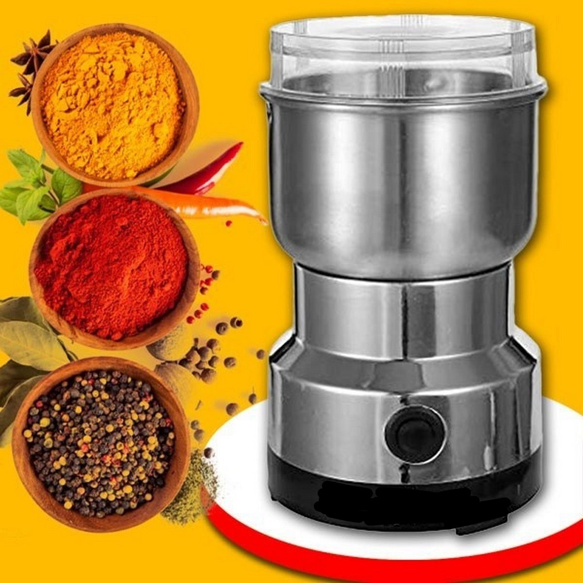 Mini Electric Grinder Stainless Steel Grinder For Coffee beans, Spices, Masala Grinding Machine - Trendy Crate Pk