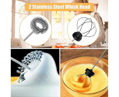 Coffee beater Electric 3 Modes USB Speed Adjustable Electric Milk Frother Coffee and Egg Beater - Trendy Crate Pk