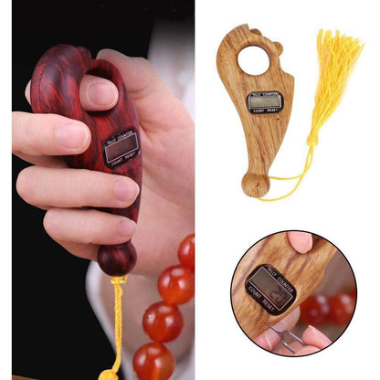 Rotating Prayer Beads with Digital Counter - Portable Finger Tasbeeh Misbaha Counter for Muslim Prayers - Islamic Tasbih - Perfect Muslim Eid Gift - Trendy Crate Pk