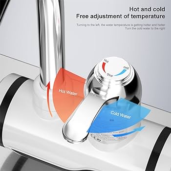 Instant Electric water heater Tap With LED Display Hot Water Hot Gayser Kitchen Batroom Multi Purpose Water Geyser - Trendy Crate Pk