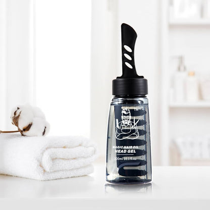 Hair Oil Head Gel, Hair Gel for Men, 2 in 1 Hair Wax Comb UK - Trendy Crate Pk