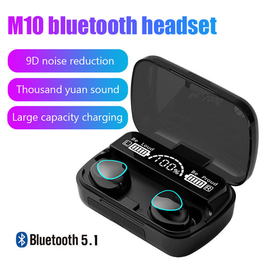New LED Display TWS M10 Earbuds Wireless Bluetooth Touch Headphones In-Ear Sports Waterproof Bluetooth 5.1 Earbuds For Mobile Phones - Trendy Crate Pk