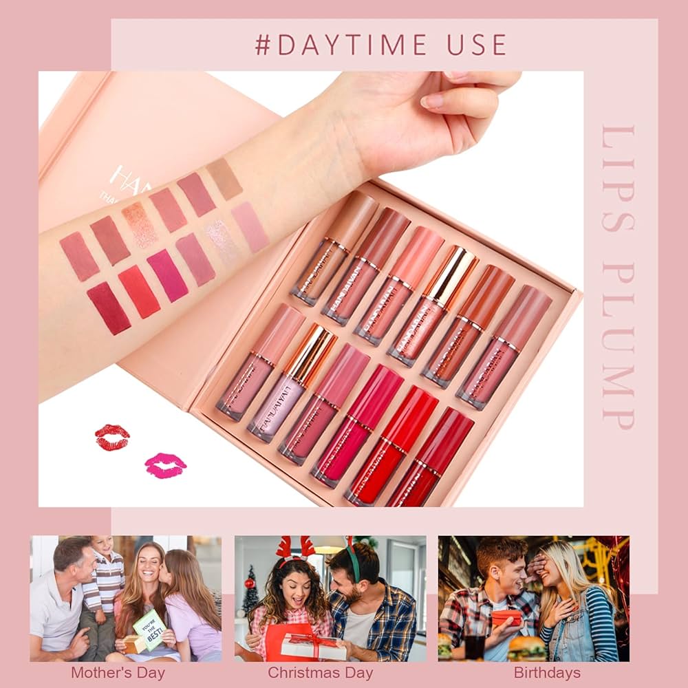 12-Piece Matte Liquid Lipstick & High Shine Lip Gloss Set – Waterproof, Long-Lasting - Trendy Crate Pk