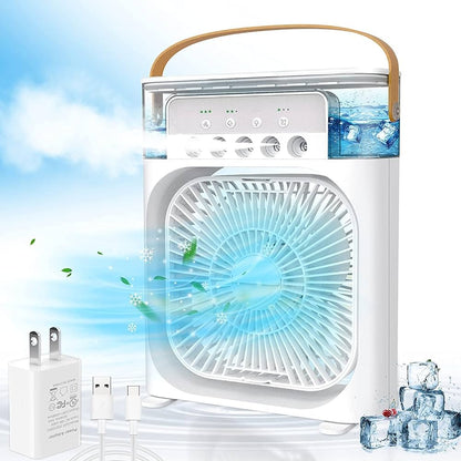 Portable Air Conditioner Fan, Mini Evaporative Air Cooler with 7 Colors LED Light, - Trendy Crate Pk