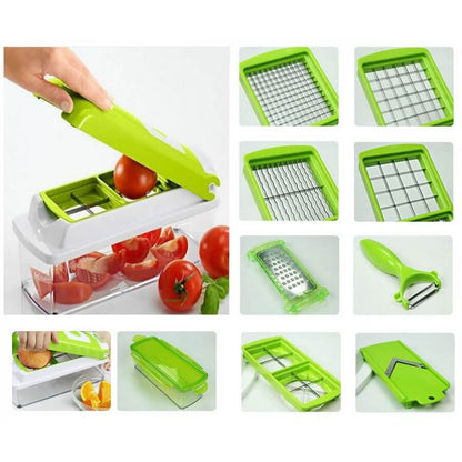 Speedy Chopper 12 Pieces Nicer Dicer Plus Fruit & Vegetable Slicer All in One Kitchen Gadget - Trendy Crate Pk