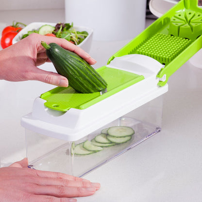 Speedy Chopper 12 Pieces Nicer Dicer Plus Fruit & Vegetable Slicer All in One Kitchen Gadget - Trendy Crate Pk