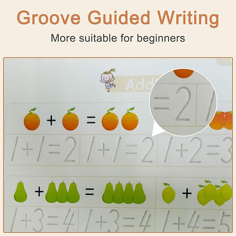 Magic Practice Copybook 4Books+Magic Pen &10 INK Refill Book for Montessori Children - Trendy Crate Pk