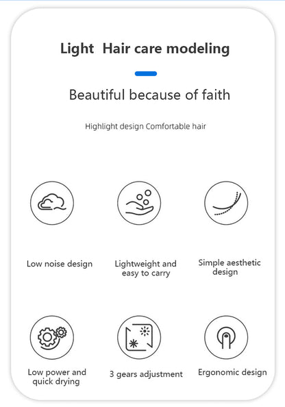 Nova Mini Hair Dryer Salon Dryer 2 Gear 220V Strong Wind Hot For Hair Dryer Professional Hairdressing Comb MIni Portable Power Hair Styler - Trendy Crate Pk