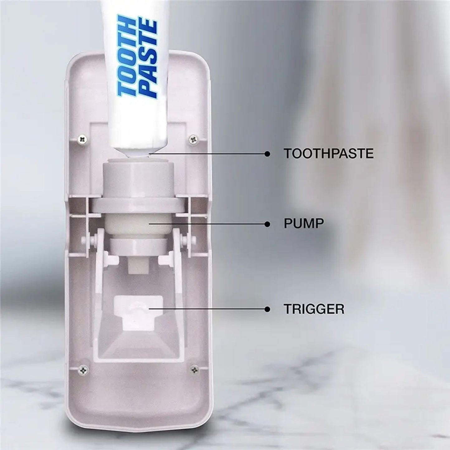 Toothpaste Dispenser and Toothbrush Holder Set - Trendy Crate Pk