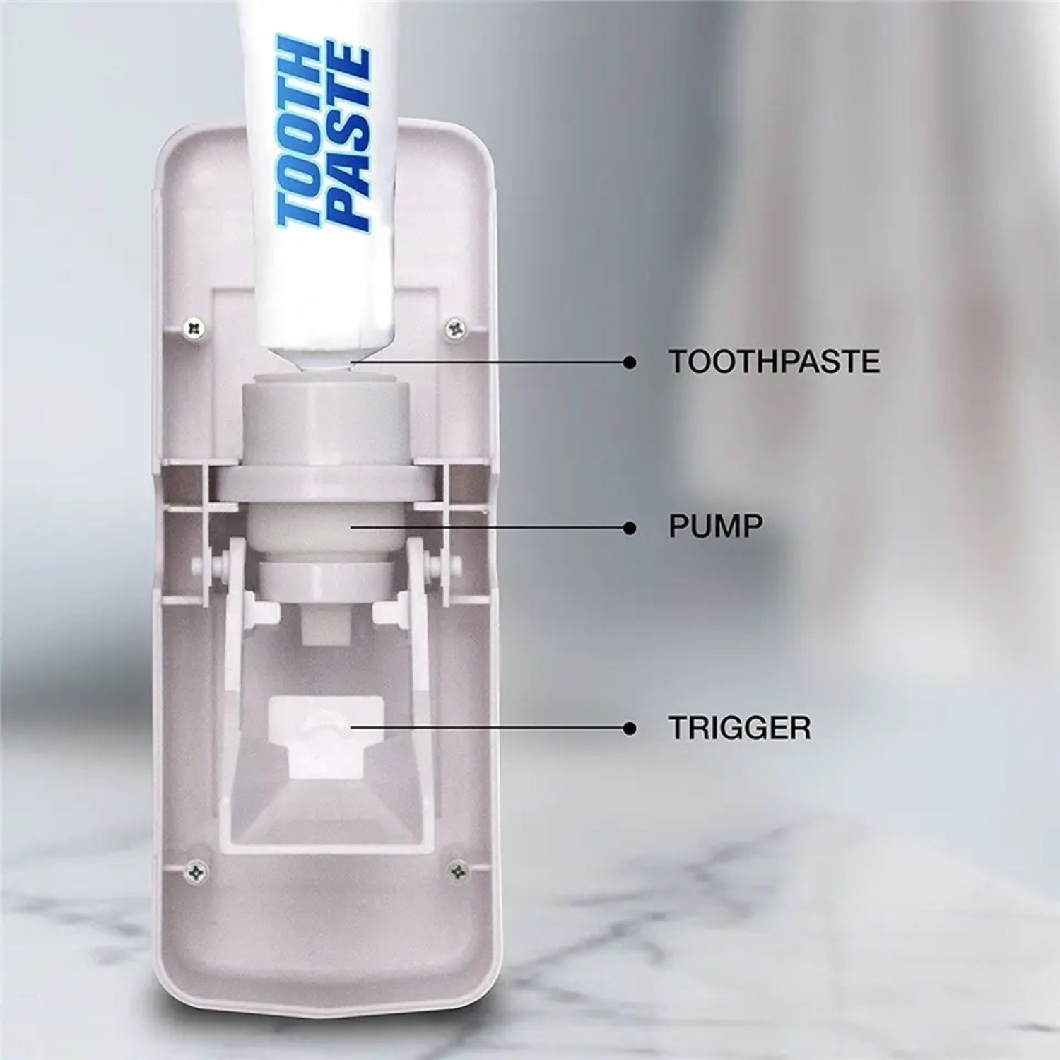 Toothpaste Dispenser and Toothbrush Holder Set - Trendy Crate Pk