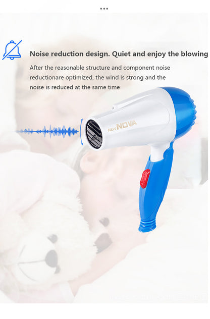 Nova Mini Hair Dryer Salon Dryer 2 Gear 220V Strong Wind Hot For Hair Dryer Professional Hairdressing Comb MIni Portable Power Hair Styler - Trendy Crate Pk