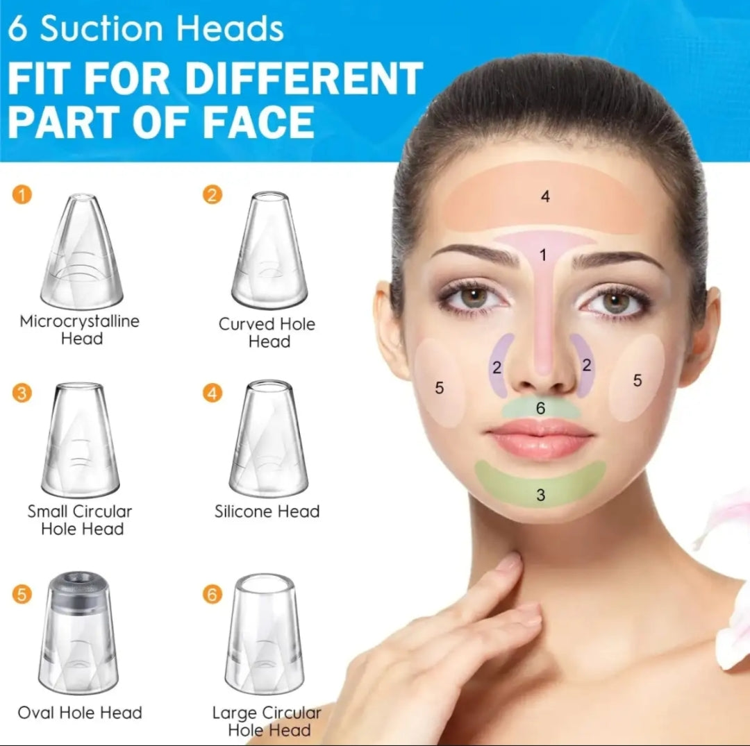 Blackhead Removal Machine 6 In 1 Rechargeable Machine - Trendy Crate Pk