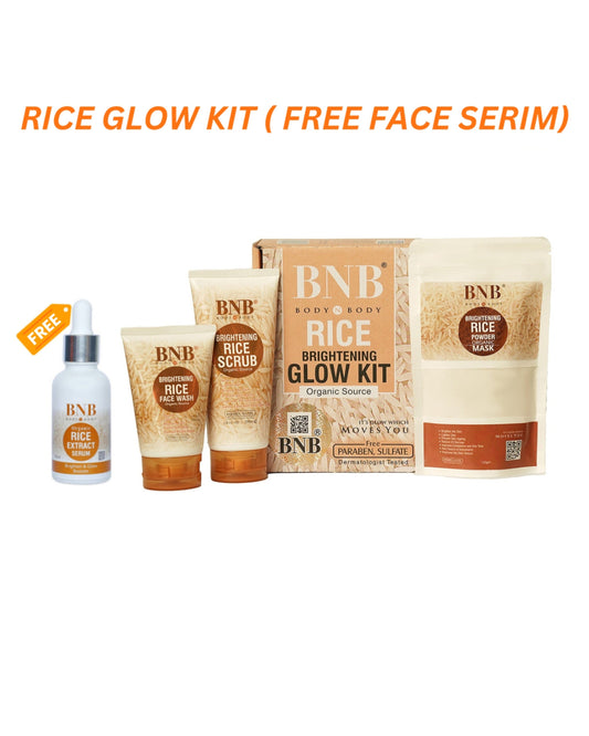 Original Rice Extract Bright & Glow Kit ( Rice Face Seurm - Trendy Crate Pk