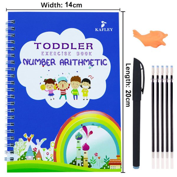 Magic Practice Copybook 4Books+Magic Pen &10 INK Refill Book for Montessori Children - Trendy Crate Pk