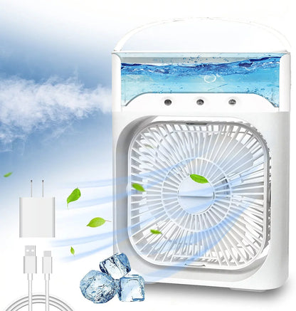 Portable Air Conditioner Fan, Mini Evaporative Air Cooler with 7 Colors LED Light, - Trendy Crate Pk