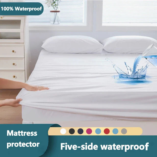 Waterproof Mattress Cover For Double Bed King Size Fitted Mattress Protector Anti Slip Bed Sheet - Trendy Crate Pk