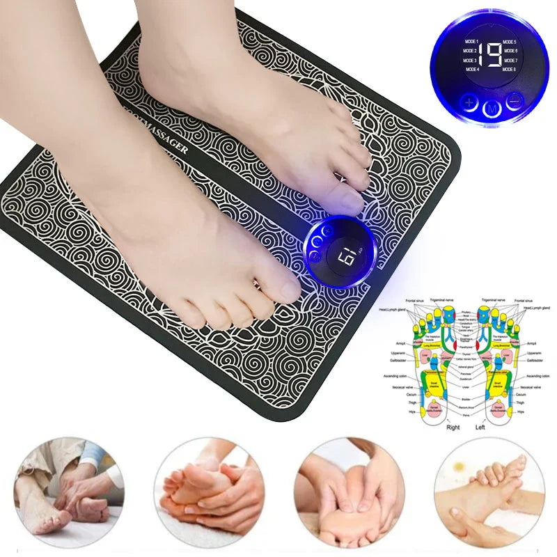 EMS Foot Massager Mat Massageador Pes Muscular Electric EMS Health Care Relaxation Terapia Fisica Massage Salud - Trendy Crate Pk