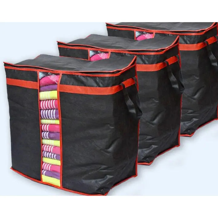 Pack of 3 Thickened Non-woven Multi-functional Storage Bags - Trendy Crate Pk