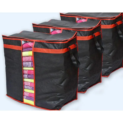Pack of 3 Thickened Non-woven Multi-functional Storage Bags - Trendy Crate Pk