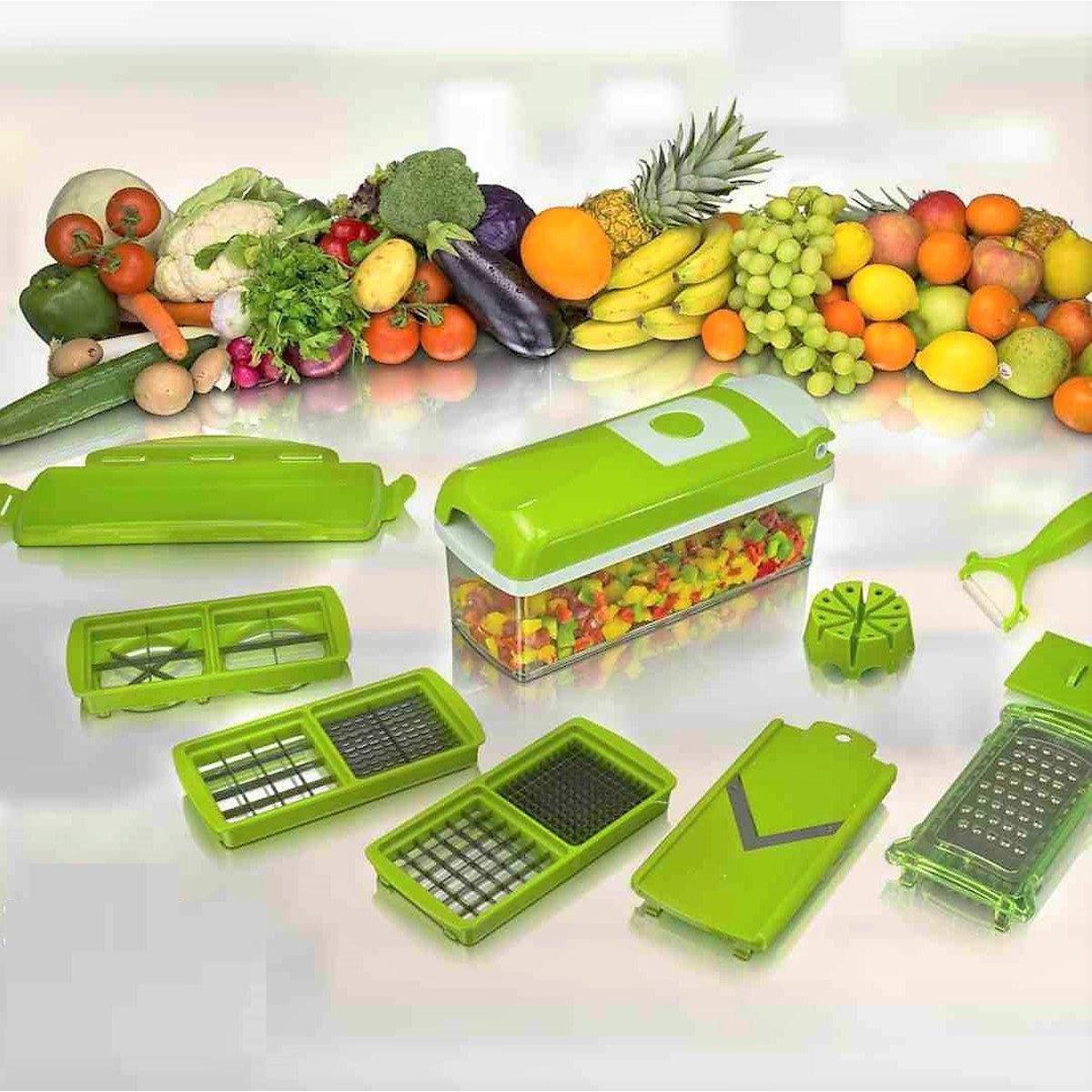 Speedy Chopper 12 Pieces Nicer Dicer Plus Fruit & Vegetable Slicer All in One Kitchen Gadget - Trendy Crate Pk