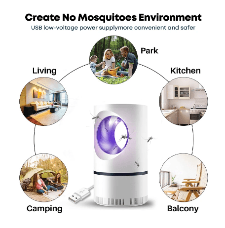 Mosquito Killer Round Lamp USB Mosquito Repellent LED Anti-mosquito UV Electric Mosquito Trap Outdoor Insect Killer - Trendy Crate Pk