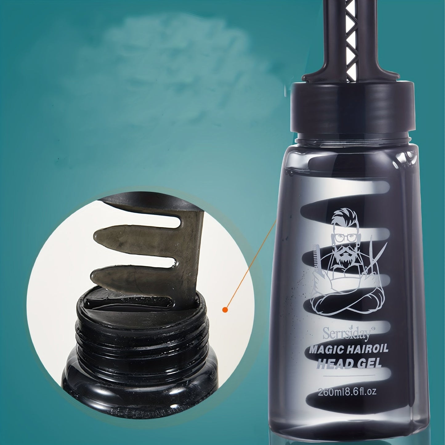 Hair Oil Head Gel, Hair Gel for Men, 2 in 1 Hair Wax Comb UK - Trendy Crate Pk