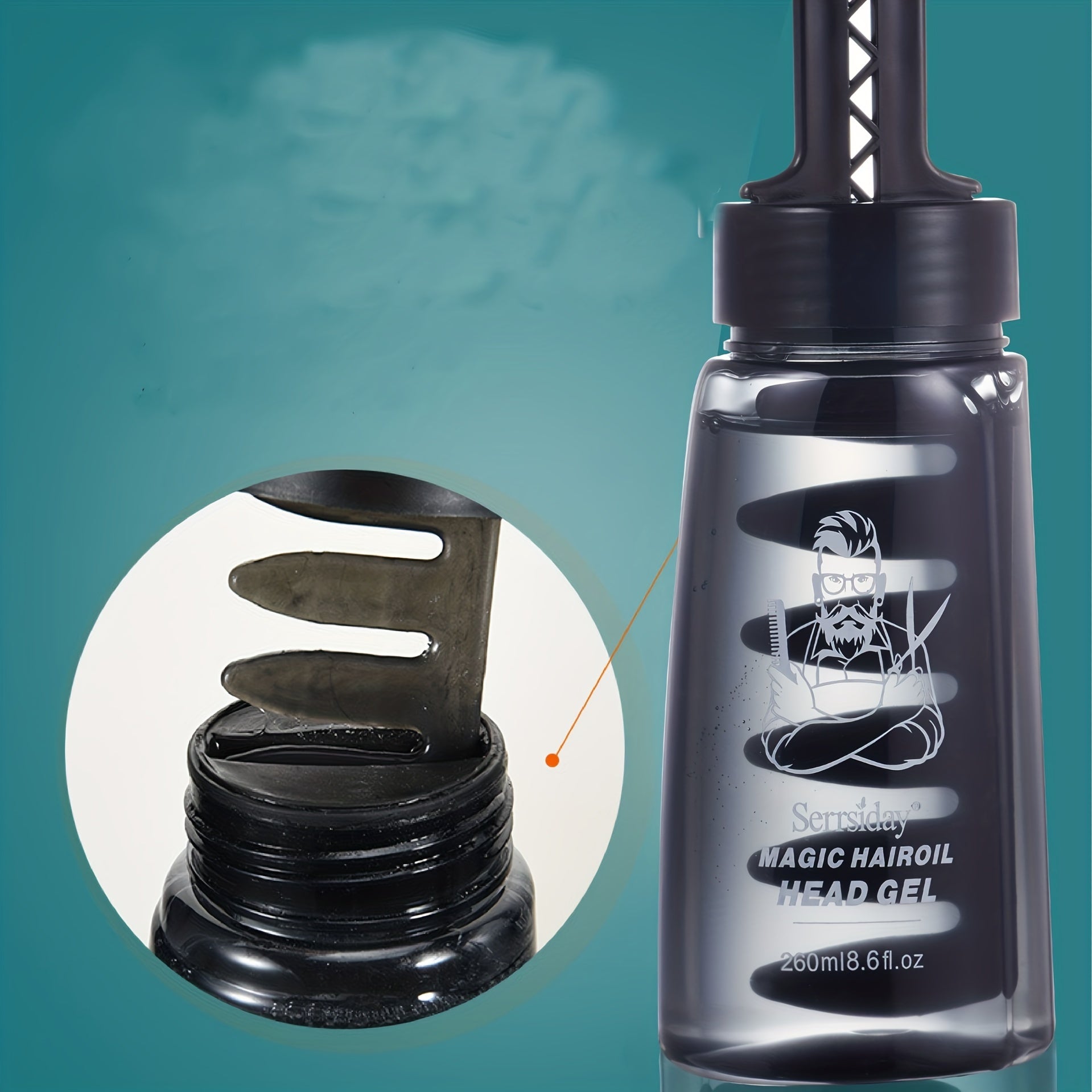 Hair Oil Head Gel, Hair Gel for Men, 2 in 1 Hair Wax Comb UK - Trendy Crate Pk