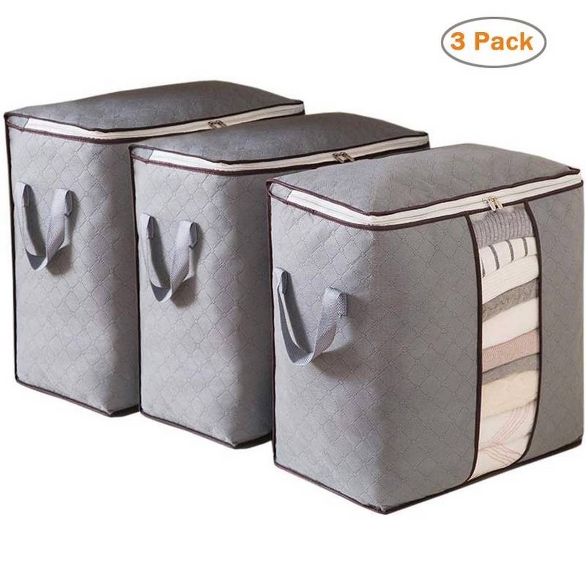Pack of 3 Thickened Non-woven Multi-functional Storage Bags - Trendy Crate Pk