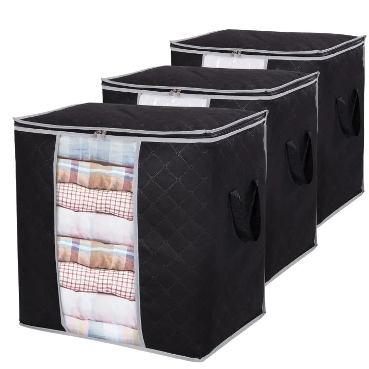 Pack of 3 Thickened Non-woven Multi-functional Storage Bags - Trendy Crate Pk