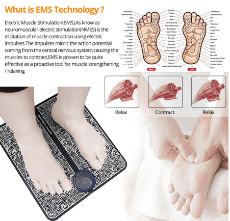 EMS Foot Massager Mat Massageador Pes Muscular Electric EMS Health Care Relaxation Terapia Fisica Massage Salud - Trendy Crate Pk