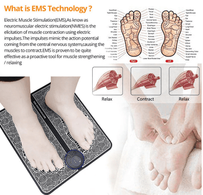 EMS Foot Massager Mat Massageador Pes Muscular Electric EMS Health Care Relaxation Terapia Fisica Massage Salud - Trendy Crate Pk