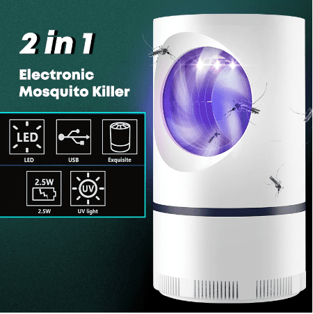 Mosquito Killer Round Lamp USB Mosquito Repellent LED Anti-mosquito UV Electric Mosquito Trap Outdoor Insect Killer - Trendy Crate Pk