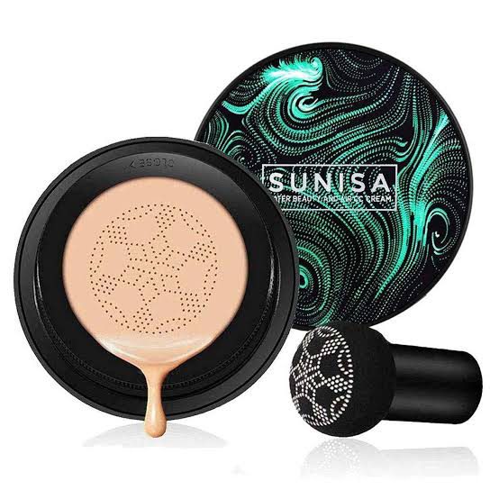 20g SUNISA CC Cream Mushroom Head Air Cushion For Face Moisturizing Foundation Air-permeable Natural Brightening Makeup Tool - Trendy Crate Pk