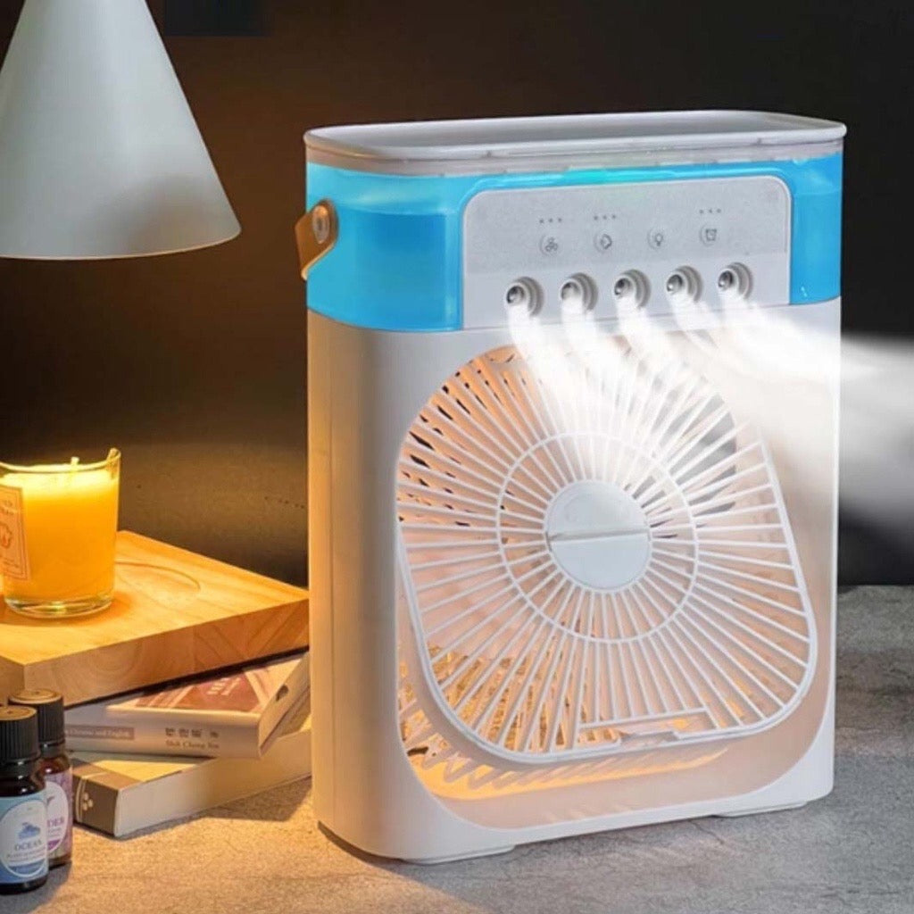 Portable Air Conditioner Fan, Mini Evaporative Air Cooler with 7 Colors LED Light, - Trendy Crate Pk