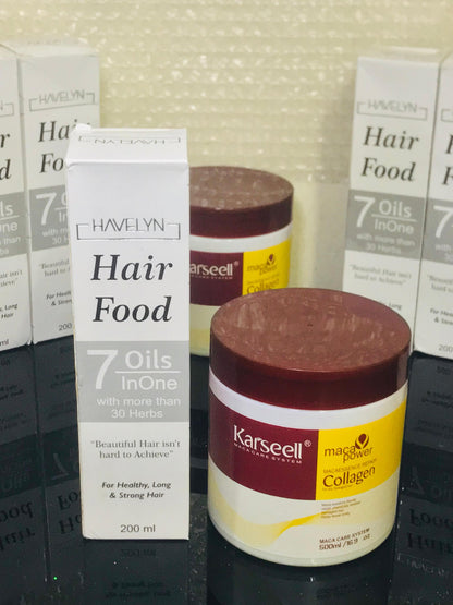 Buy 1 Get 1 Free / Buy Karseell Hair Mask Get Havelyn 7 in 1 Hair Food Oil Free - Trendy Crate Pk