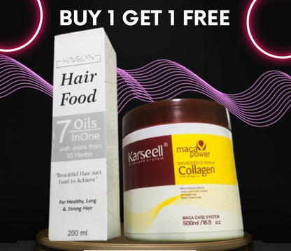 Buy 1 Get 1 Free / Buy Karseell Hair Mask Get Havelyn 7 in 1 Hair Food Oil Free - Trendy Crate Pk