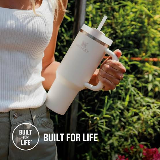 Stainless Steel 1200.ML. Tumbler with Straw and Handle - Trendy Crate Pk