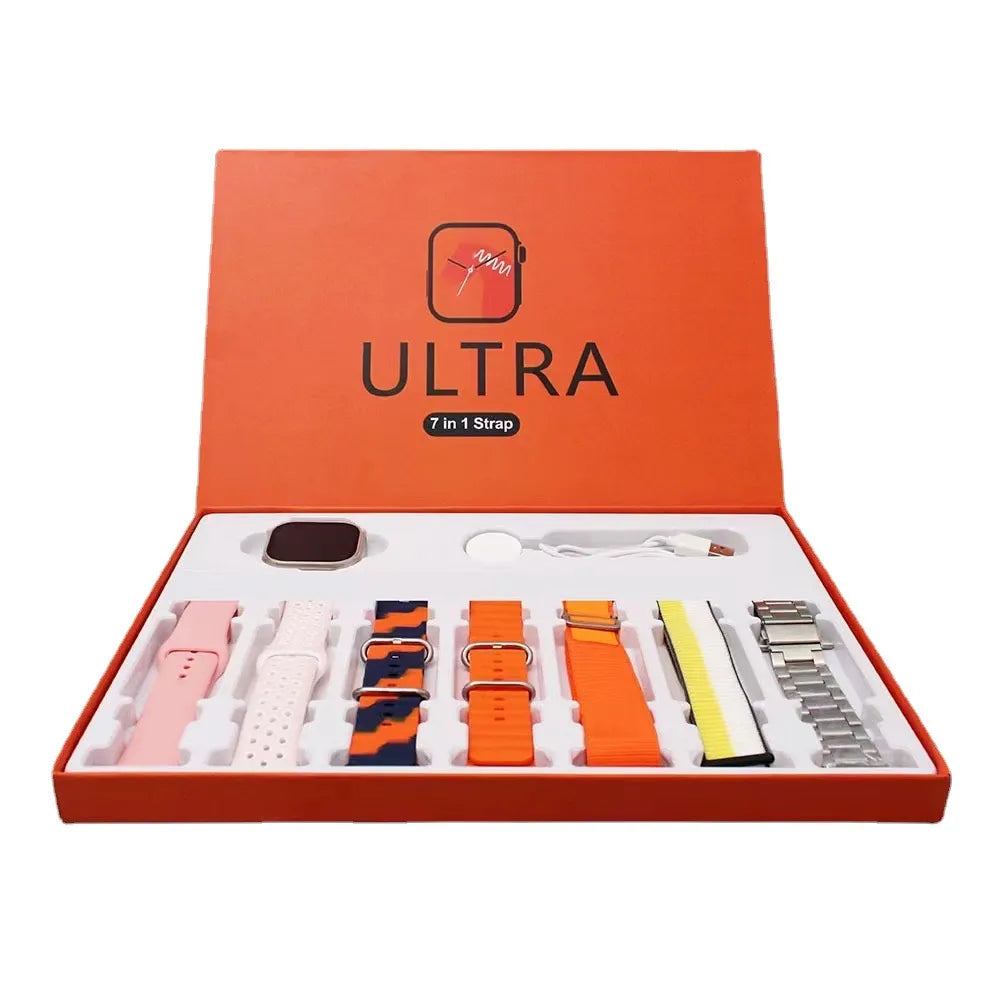 7in1 Ultra Smart Watch With 7 Straps - Trendy Crate Pk