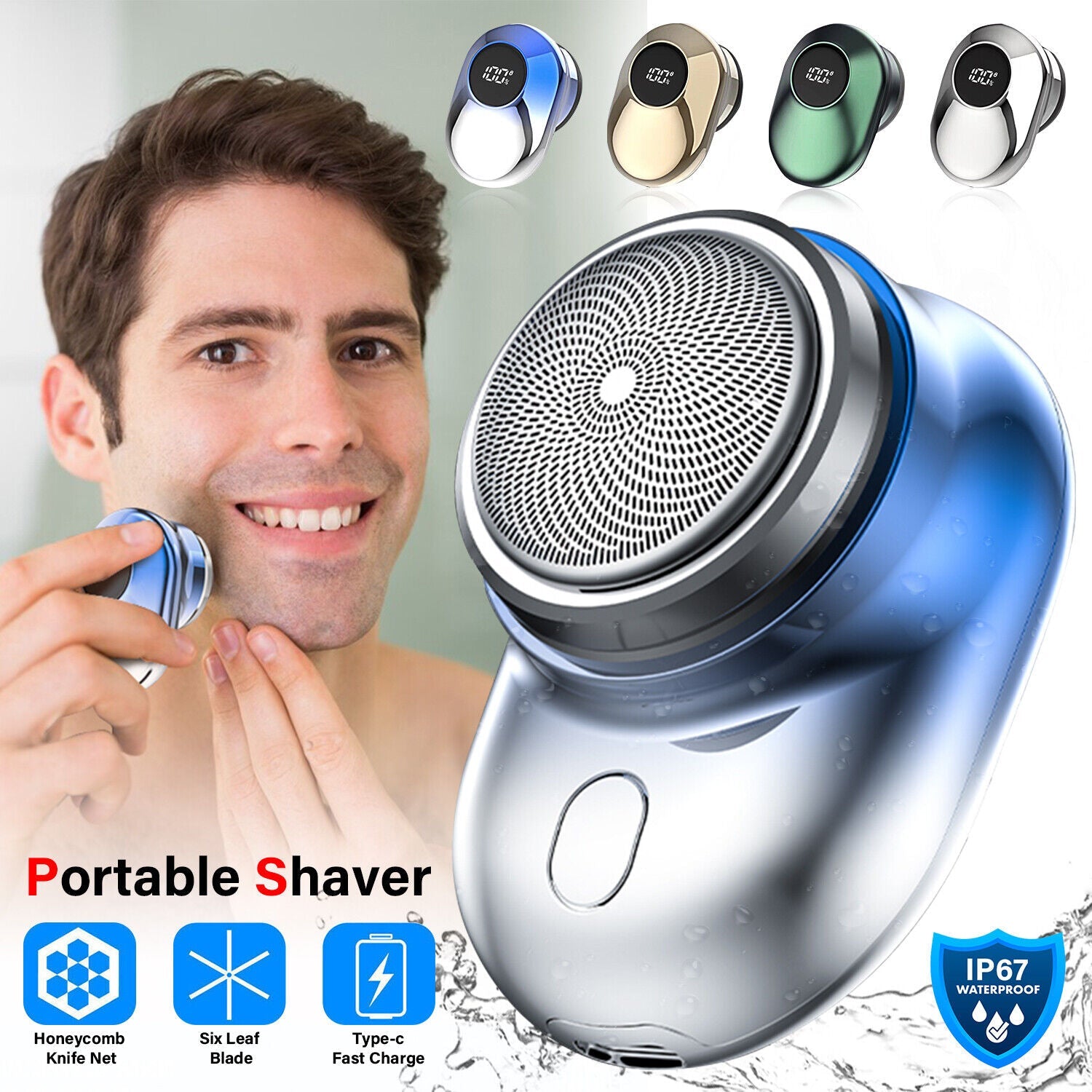 Mini Shave Portable Shaver Wet and Dry Men Is USB Rechargeable Shaver Charging Simple One Touch. - Trendy Crate Pk