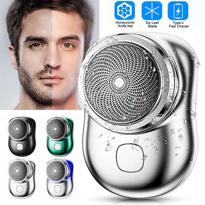 Mini Shave Portable Shaver Wet and Dry Men Is USB Rechargeable Shaver Charging Simple One Touch. - Trendy Crate Pk
