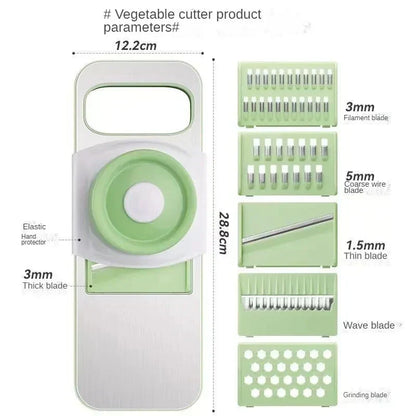 5 In 1 Stainless Steel Multifunctional Vegetable Slicer Cutter - Trendy Crate Pk