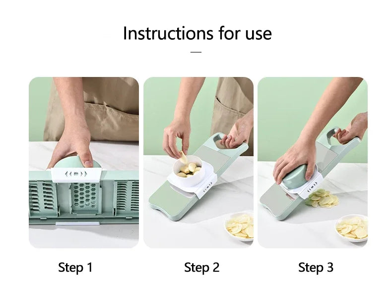 5 In 1 Stainless Steel Multifunctional Vegetable Slicer Cutter - Trendy Crate Pk